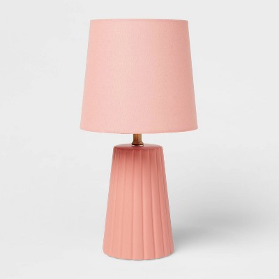 Tapered Ribbed Table Lamp Pink - Pillowfort™