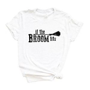 Simply Sage Market Women's If The Broom Fits Short Sleeve Graphic Tee - 1 of 4