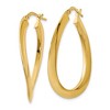 Black Bow Jewelry Twisted Oval Hoop Earrings in 14k Yellow Gold, 38mm (1 1/2 Inch) - 2 of 4