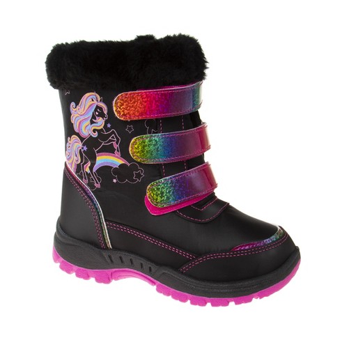 Rugged Bear Toddler Girls Snow Boots Black Multi 8 Target