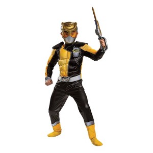 Boys' Beast Morphers Gold Ranger Muscle Jumpsuit - 1 of 2