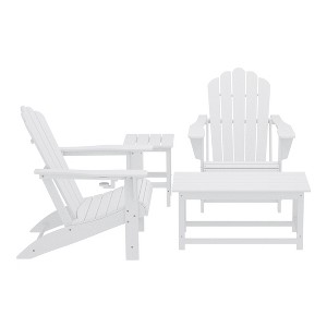 WestinTrends Highland 4-Piece Adirondack Chairs with Cup Holders and Table Set - 1 of 4