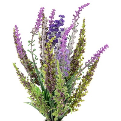 11.5" Purple and Green Artificial Lavender Bundle