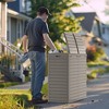 CAVINAS Dual Chamber Outdoor Garbage Bin, 62 Gallon/230L Capacity Double Bucket Trash Can, All-Weather Design - 3 of 4