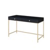 Anybear Black High Gloss and Gold Finish Writing Desk - 2 of 3