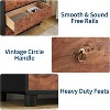 46" Tall 5-Drawer Dresser for Bedroom, Modern Wood Chest with Curved Profile & Vintage Handles, Vertical Storage for Bedroom, Living Room, Brown - 3 of 4
