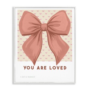 Stupell Industries Coral Bow You Are Loved Framed Giclee Art - 1 of 4