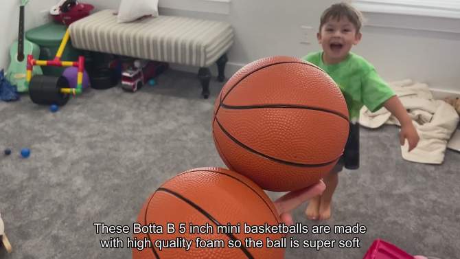 Botabee 5” Foam Mini Basketballs - 2 Pack, 2 of 7, play video