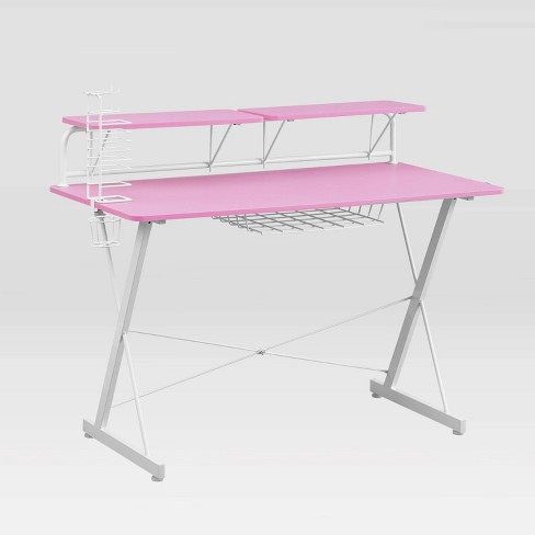 Ts 200 Carbon Computer Gaming Desk Pink - Techni Sport : Target