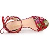 Allegra K Women's Block Heel Lace Up Heel Sandals - 4 of 4