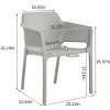 Gulches light grey 3 piece plastic arm chair Bistro GRS Premium Ocean Plastic - 2 of 4