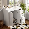 NicBex 36" Bathroom Vanity Cabinet with Ceramic Sink Combo,Chic&Stylish Bathroom Cabinet with Large Storage,Freestanding Vanity Combo Set - 2 of 4