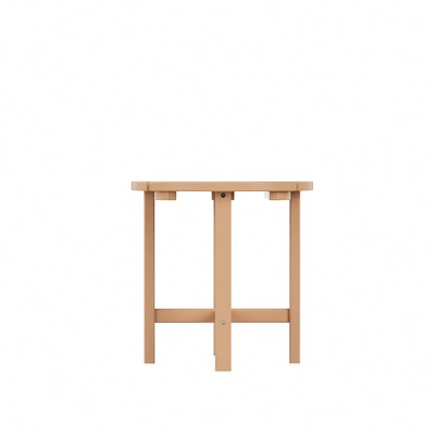 Teak Round All-Weather Outdoor Patio Side Table