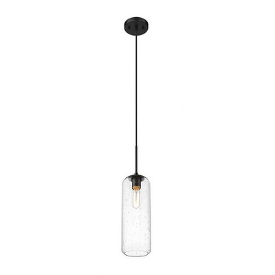 Monty Matte Black Nickel 22" Mid-Century Modern Globe Pendant