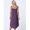 Allegra K Women's V Neck Solid Soft Spaghetti Strap Cami Lounge Nightdress - 4 of 4