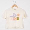Simply Sage Market S.W.Smiley Be Kind Smiley Face Boxy Crop Top - 3 of 4