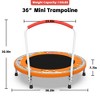 NAYSAYE Trampoline 36 Inch for Kids Ages 1 to 6 Indoor Outdoor Trampoline with Handle for Fun and Fitness, Orange, 36.00"*36.00"*30.30" - 4 of 4