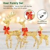 3-Piece Pre-Lit Christmas Reindeer Family Decorations with 440 Warm White LED Lights, Outdoor Holiday Yard D¨¦cor with Stakes & Ropes - 4 of 4