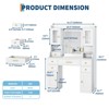 Large Vanity Desk with Mirror and Lights, Makeup Dressing Table, 3 Light Modes, Charging Station, 6 Drawers, Storage Cabinets & Shelves, White - 2 of 4