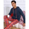 INSPIRE CHIC Christmas Family Pajama Sets Matching Hooded Long Sleeve Top with Plaid Pants Lounge Set - 4 of 4