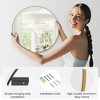 18" Round Gold Wall Mirror, Metal Frame Vanity Mirror for Bathroom, Entryway & Bedroom - 3 of 4