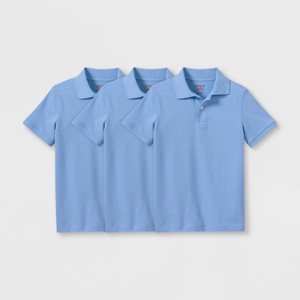 Boys' 3pk Short Sleeve Pique Uniform Polo Shirt - Cat & Jack™ White - 1 of 1