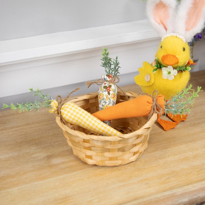 Northlight Fabric Carrot Easter Decorations - 9" - Orange and Yellow - Set of 3, 3 of 8