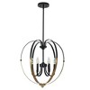 Chloe Lighting Winona Transitional 6 Light Matt Black/Antique Brass Finish Hanging Ceiling Pendant 20" Wide - 2 of 4