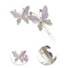 Unique Bargains Butterfly Pendant French Barrette Hair Clips Purple 1 Pc - 3 of 4