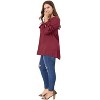 Agnes Orinda Women's Plus Size Tie Tassel V Neck Hollow Bowknot Long Sleeve Casual Blouses - 4 of 4