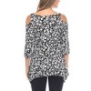 Maternity Leopard Cold Shoulder Tunic Top - 3 of 4