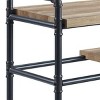 INFURNIC Decorative Bookshelf Industrial Oak and Sandy Black Finish Bookcase with Metal Frame, Brown, 16"*48"*32" - 2 of 4