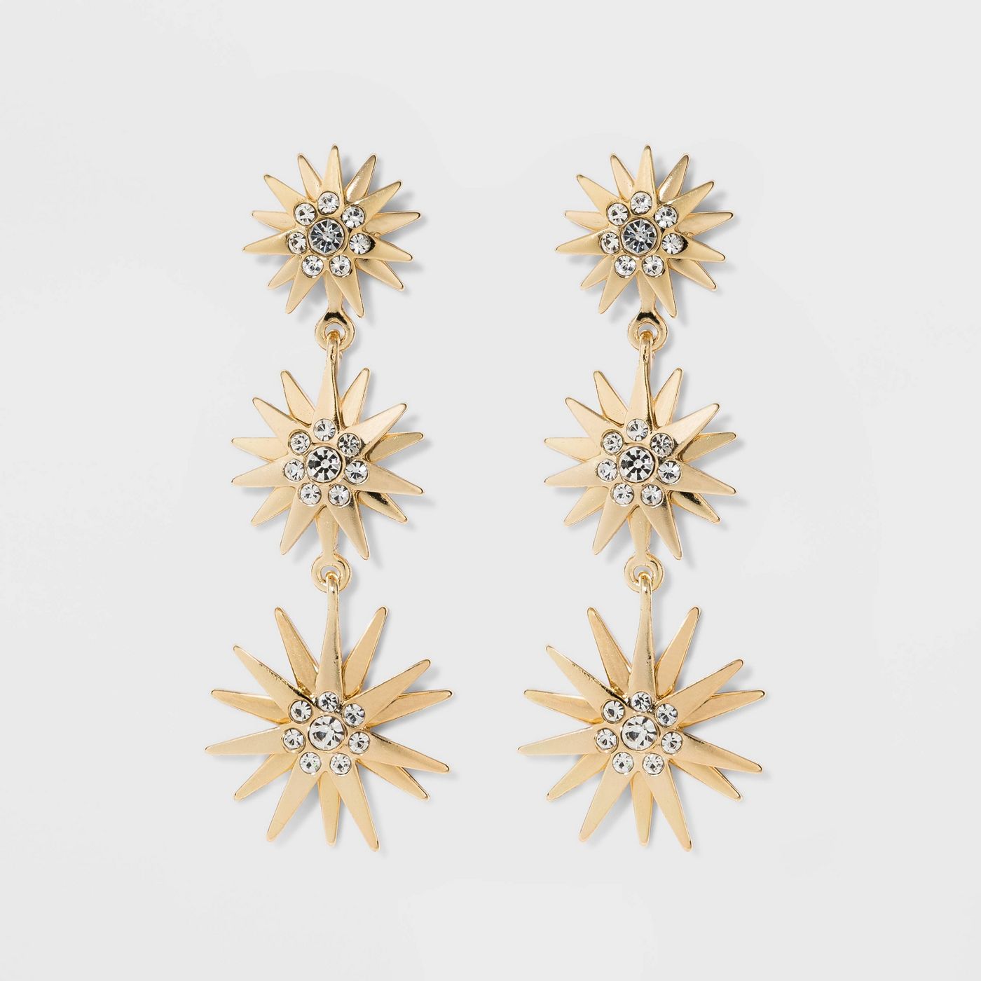 SUGARFIX by BaubleBar Crystal Sunburst Drop Earrings - Clear - image 1 of 8