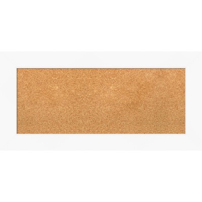 Amanti Art White Framed Natural Cork Bulletin Board