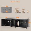 Cat Litter Box Enclosure,Hidden Litter Box Furniture for 2 Cats, Wooden Litter Box Enclosure Furniture,Side End Table, TV Stand - 2 of 4