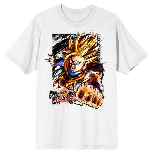 Dragon Ball Fighterz Super Saiyan Goku Men's White Graphic Tee-l : Target