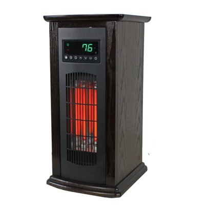 LifeSmart LifePro 1500 Watt 1500 BTU Infrared Quartz Indoor Tower Space Heater with Remote Control for Warm Comfortable Rooms, Black