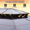 Aoxun 12 x 16Ft Hardtop Gazebo with Polycarbonate Double Roof, Aluminum Frame, Curtains & Netting - 3 of 4