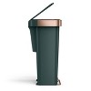 simplehuman 45L Rectangular Plastic Liner Rim Step Trash Can Hunter - 4 of 4