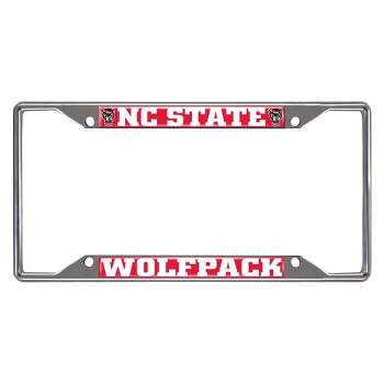 NCAA NC State Wolfpack University Stainless Steel License Plate Frame