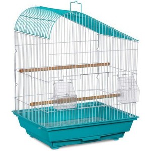 Prevue Pet Products Palm Beach Teardrop Roof Bird Cage - Aqua & White - SP21003A/W - 1 of 4