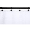 Home Mart Goods 12 Piece Set - Matte Black Button Heavy Duty Shower Curtain Hooks Rings Rustproof Metal - 3 of 4