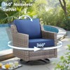 Buenhomino Patio Furniture Set with Thick Cushion, Outdoor High Back Swivel Rocker Patio Chairs, 6PCS Wicker Conversation Set for Deck - 4 of 4