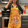 This Girl Loves Meat Apron Funny Hot Dog Backyard Bar-B-Que Grilling Kitchen Smock - Crazy Dog Bakeware Navy Apron - 2 of 4
