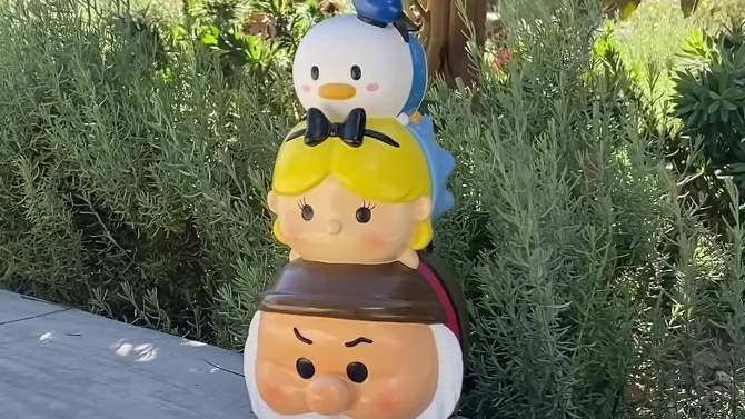 Disney 10" Tsum Tsum Resin Garden Statue With Grumpy, Alice And Donald Duck, 2 of 6, play video
