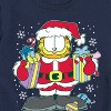Boys' - Garfield - Christmas Santa Claus Short Sleeve Graphic T-Shirt - 2 of 4