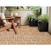Vynxaria 20 Pieces of 11.8 Inch Dark Gray Interlocking Wood Look Tiles with Irregular Stripes, Waterproof for Indoor & Out, Patio, Balcony, Backyard - 2 of 4