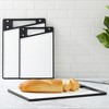 JoyJolt Cutting Board Set-Cutting Boards for Kitchen-Non Slip Large & Small Chopping Boards; Meat Cutting Board with Juice Groove-White & Black - 2 of 4