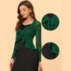 INSPIRE CHIC Women's Tie Front Ruffled Hem Floral Lace Sheer Crop Bolero Shrug - 2 of 4