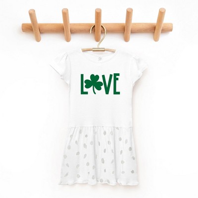 The Juniper Shop Love Clover Toddler Graphic Dress